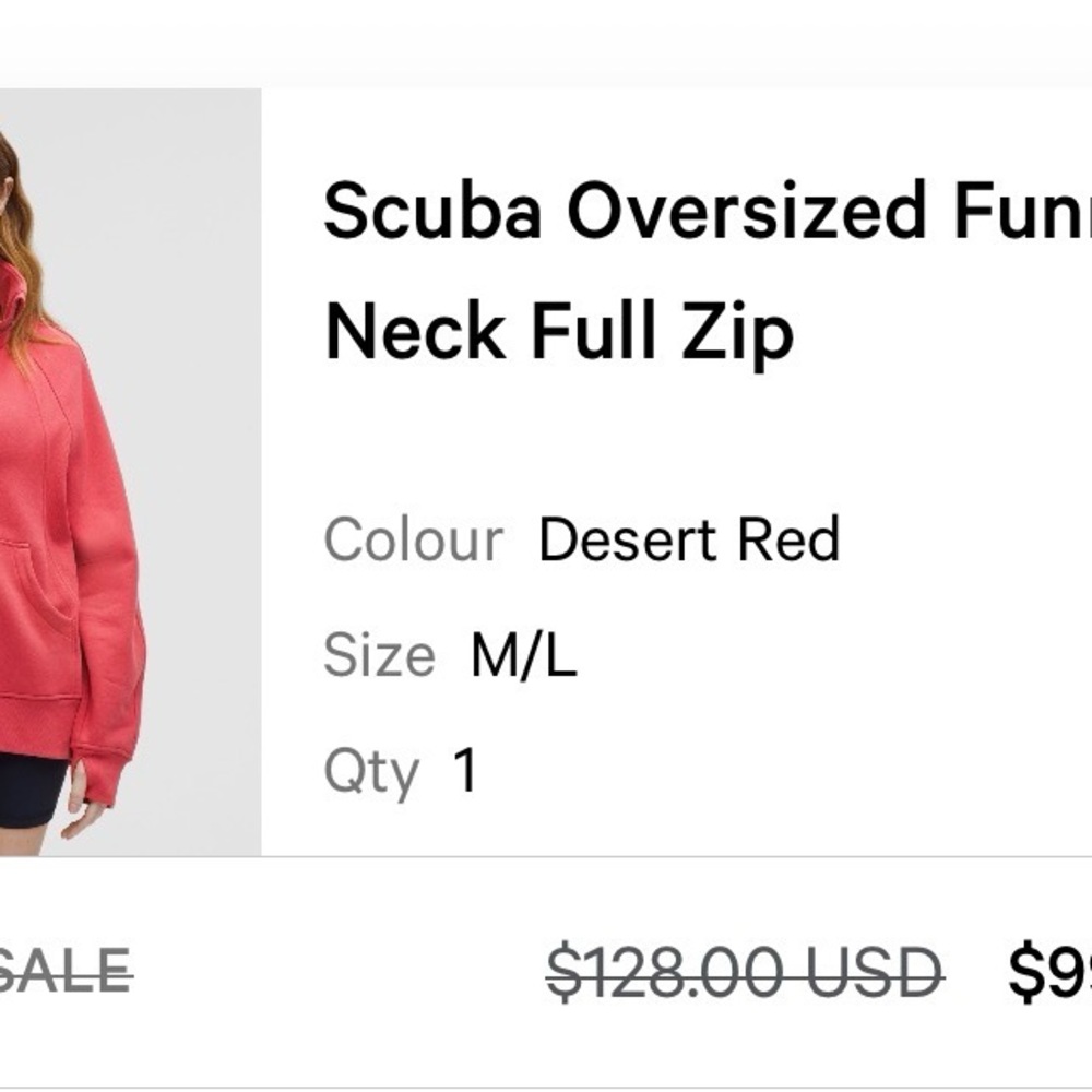 Scuba Oversized Funnel Neck Full Zip Sweater - Desert Red
